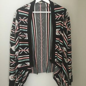 Eyeshadow Aztec print open cardigan size M